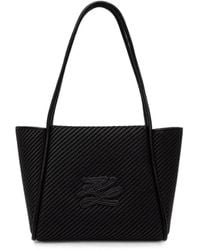 KARL LAGERFELD - Woven Logo-Patch Tote Bag - Lyst