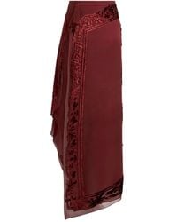 Etro - Semi-Sheer Midi Skirt - Lyst