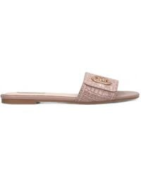 Liu Jo - Flat Crocodile-Print Sandals - Lyst