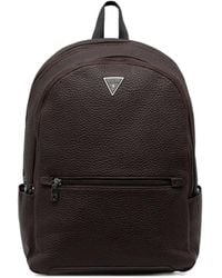 Guess - Textured Zip-Fastening Backpack - Lyst