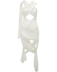 JW Anderson - Draped Wrap Midi Dress - Lyst