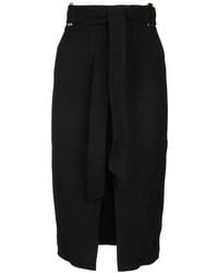 Elisabetta Franchi - Belted Midi Skirt - Lyst