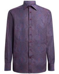Etro - Cotton Jacquard Shirt With Ornamental Motif - Lyst