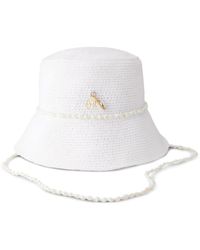 Maison Michel - Axel Shell-embellished Knitted Bucket Hat - Lyst