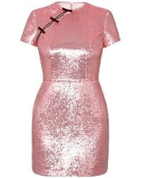 ANOUKI - Sequin-Embellished Open-Back Mini Dress - Lyst