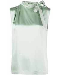Alberta Ferretti - Blusa Con Lazo En El Cuello - Lyst