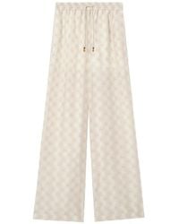 Burberry - Ekd Checkerboard Silk Pyjama Trousers - Lyst