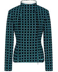 Emporio Armani - Grid-Pattern Fitted Jacket - Lyst