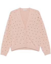 Liviana Conti - Crystal-Embellished V-Neck Cardigan - Lyst