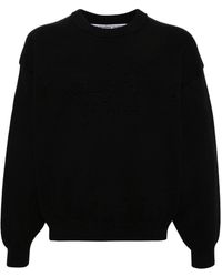 Alexander Wang - Crochet-logo Cotton-blend Sweatshirt - Lyst