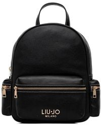 Liu Jo - Better Topstitch Zip Backpack - Lyst