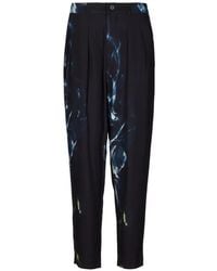 Tessitura Body Couture - Smoke Twill-Viscose Tapered Trousers - Lyst