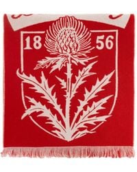 Burberry - Thistle Shield Wool Scarf - Lyst