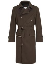 Brunello Cucinelli - Water-Resistant Microfiber Motorcyle Trench With Nappa Leather Inserts - Lyst