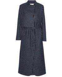 Henrik Vibskov - Pinstripe Belted Single Breasted Coat - Lyst