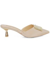 Kat Maconie - Mules À Plaque Logo - Lyst