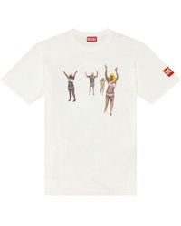 DIESEL - T-buxt-n8 Graphic-print Cotton T-shirt - Lyst