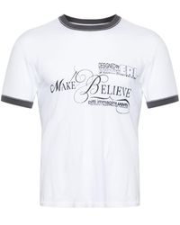 ERL - T-shirt en coton à slogan imprimé - Lyst