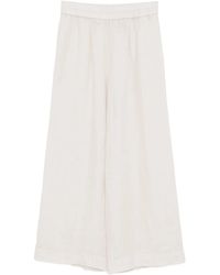 James Perse - Linen Wide-Leg Trousers - Lyst