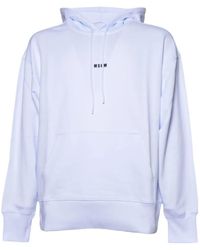 MSGM - Logo-Print Hoodie - Lyst