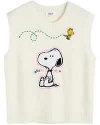 Chinti & Parker - Snoopy Intarsia-Knit Sweater Vest - Lyst