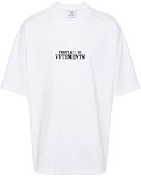 Vetements - Logo-Print Cotton T-Shirt - Lyst
