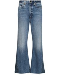 Khaite Layla Cropped-leg Flared Jeans - Blue
