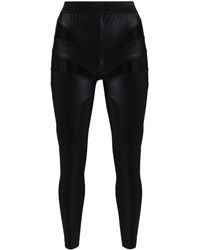 Versace Jeans Couture Semi-sheer leggings in Black