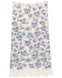 Rabanne - Midi-Rok Met Geborduurd Kant - Lyst