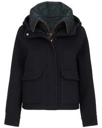 Brunello Cucinelli - Handgefertigte Jacke Aus Schurwolle Und Kaschmir Mit Abnehmbarer Thermore-Wattierter Weste - Lyst