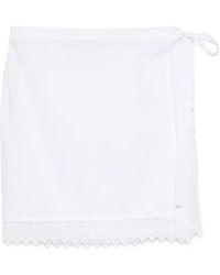 THE NINA STUDIO - Lace-Detail Mini Skirt - Lyst