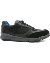 Geox - Sandford Leather Panelled Sneakers - Lyst