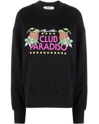 MSGM - Graphic-Print Sweatshirt - Lyst