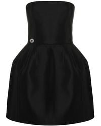 Philipp Plein - Robe Bustier En Soie À Coupe Courte - Lyst