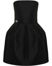 Philipp Plein - Strapless Silk Mini Dress - Lyst