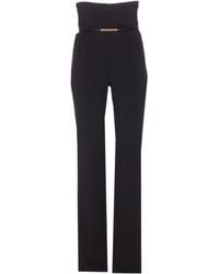 Elisabetta Franchi - Chain-Link Belted Pants - Lyst