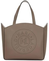 Karl Lagerfeld - Grand Sac Porté Épaule K/Circle À Design Perforéé - Lyst