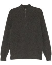 N.Peal Cashmere - Ribbed Half-Zip Jumper - Lyst