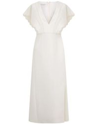Philosophy Di Lorenzo Serafini - Scalloped-Edge V-Neck Maxi Dress - Lyst