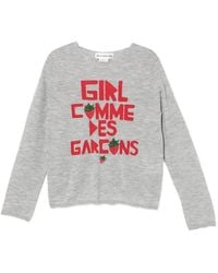 Comme des Garçons - Logo-Embroidered Round Neck Jumper - Lyst