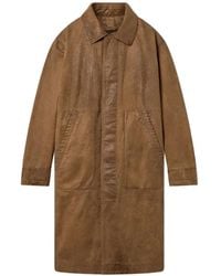Golden Goose - Journey Trench Coat Phil Waxed Twill Leather Datails - Lyst