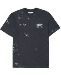 DOMREBEL - Paint-Splatter Logo-Print T-Shirt - Lyst