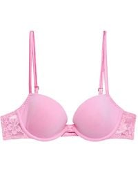 Fleur du Mal - Demi Lace Moulded Bra - Lyst