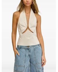 Cult Gaia - Elorae Cut-Out Halterneck Top - Lyst