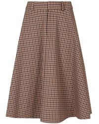 Dondup - Geruite Flared Midi-Rok - Lyst