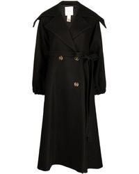 Patou - Double-breasted Belted Coat - Lyst