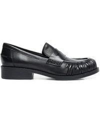 Ash - Rusty Ruched Leather Loafers - Lyst