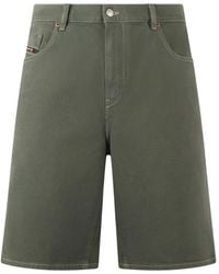 DIESEL - Knee-Length Denim Shorts - Lyst
