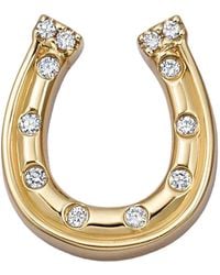 Loquet London - 18K Horseshoe Diamond Charm - Lyst