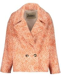 Herno - Double-Breasted Lapel-Collar Jacket - Lyst